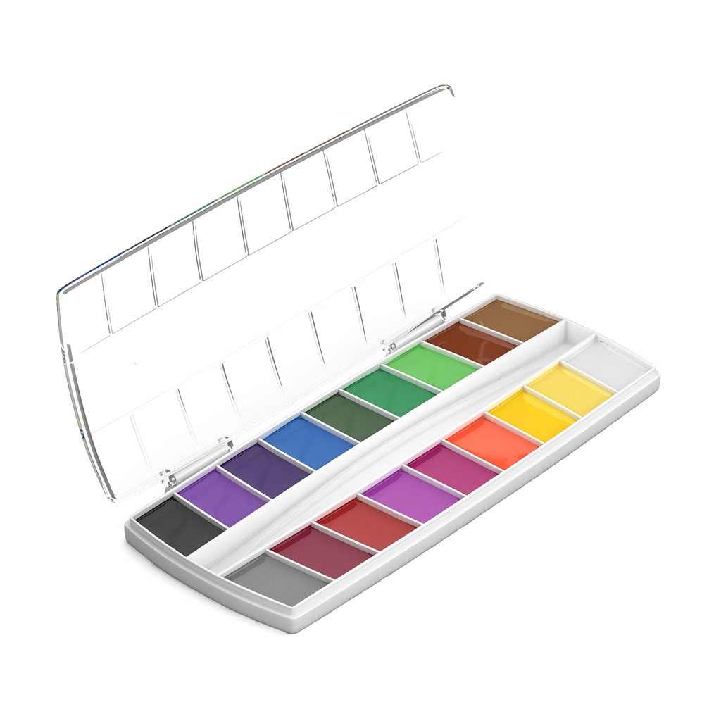 Краски акварельные ArtBerry Premium с УФ защитой яркости 18 цветов  
